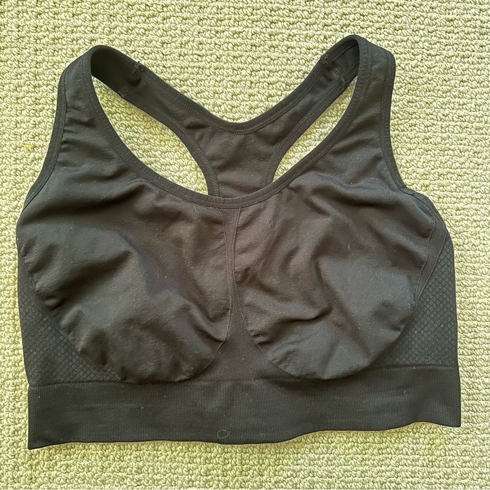 Soma Sport Seamless Keyhole Racerback XXL Black Sports Bra